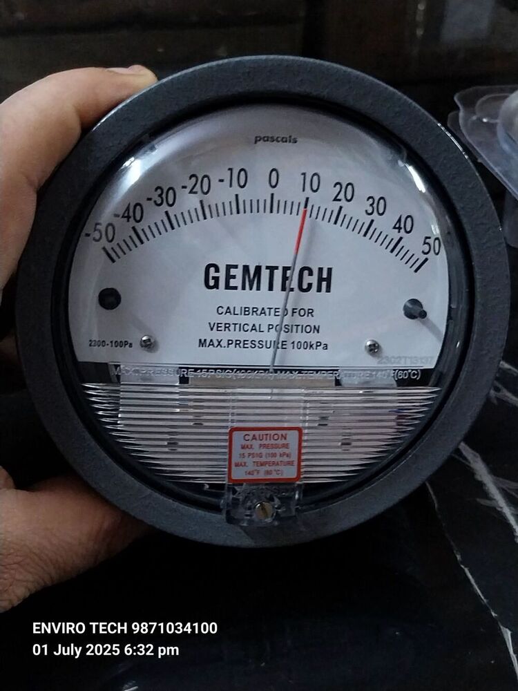 GEMTECH Differential Pressure Gauge Distributor From Bahadurgarh Haryana