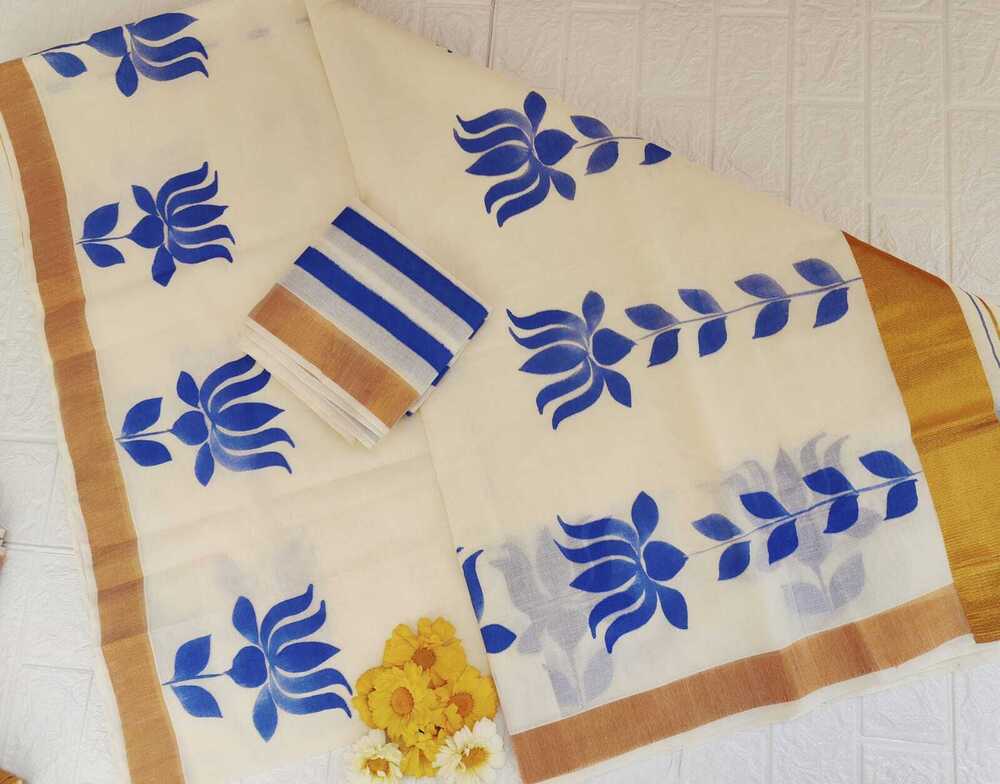 Handbrush Kerela Sarees