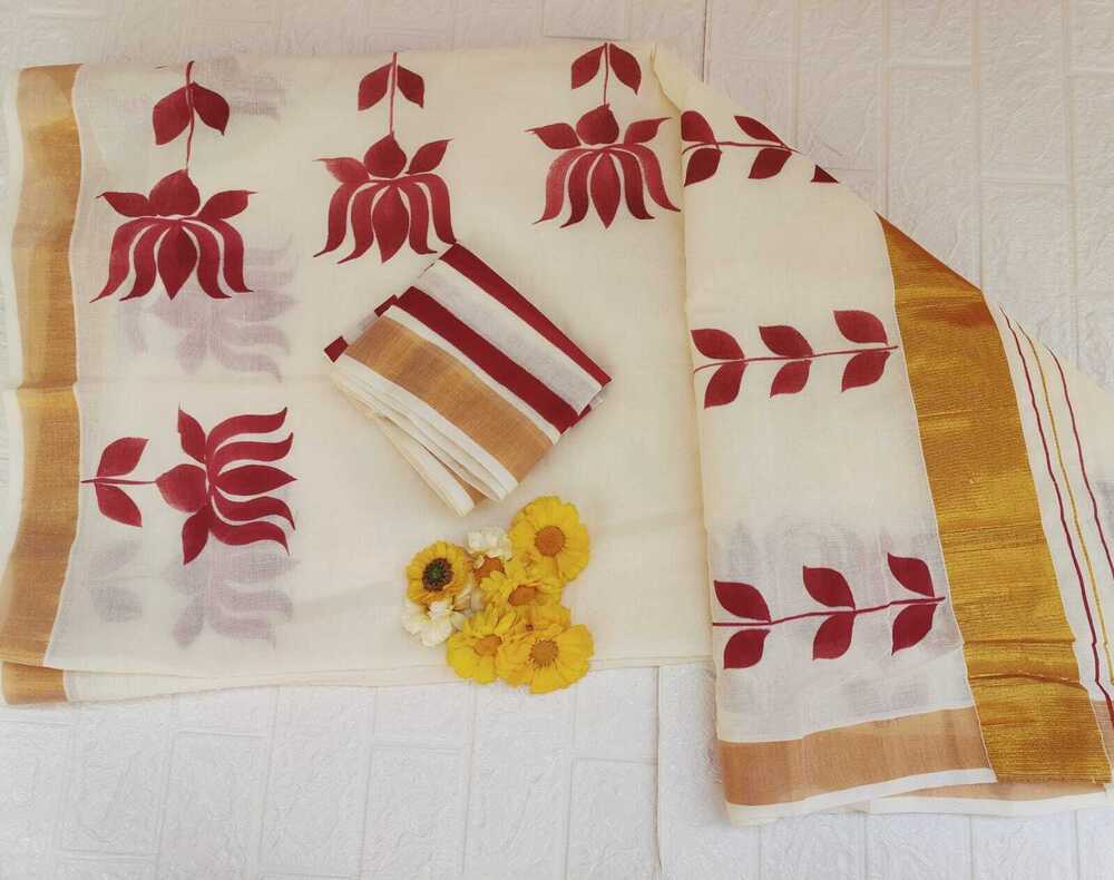 Handbrush Kerela Sarees