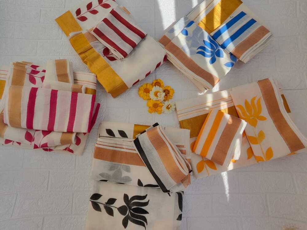 Handbrush Kerela Sarees