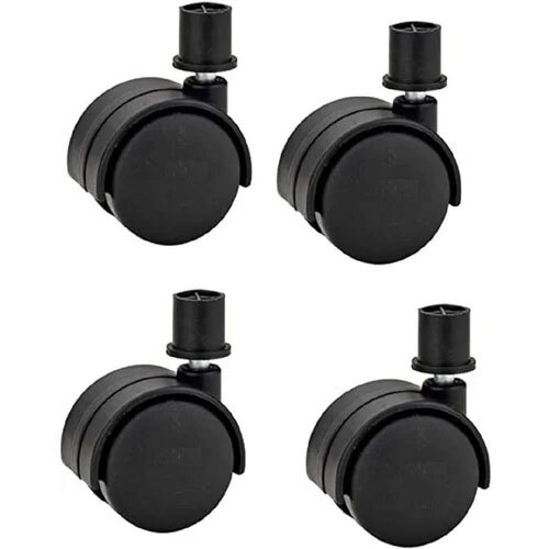50 Mm Air Cooler Flat Caster Wheel - Color: Black