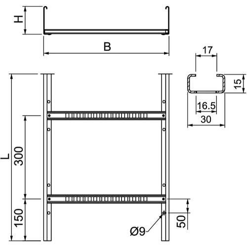 Lg 50 Cable Ladder - Dimension (L*w*h): Different Size Meter (M)