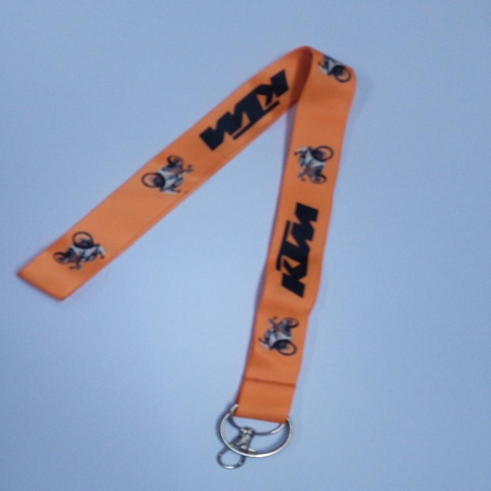 25mm KTM Satin Keychain with Dog Hook and Stitching and Flat Challa Ring
