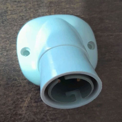Electrical Angle Bulb Holder - Color: White