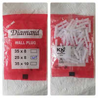 25x8 Pvc Diamond Wall Plug - Color: White