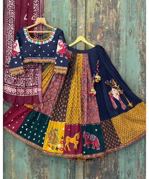Kutchi Digital Print Work Navratri Special Ready to Wear Chaniya Choli