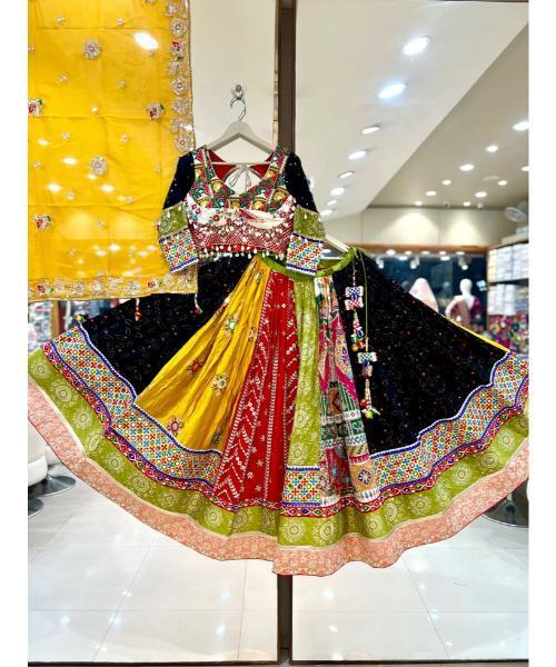 Kutchi Digital Print Work Navratri Special Ready to Wear Chaniya Choli