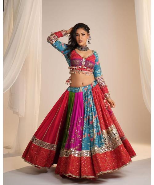 Navratri Special Lehenga Choli, Degital Printed Lehengas, Gujrati Lehenga, Traditional Lehenga, Chaniya Choli