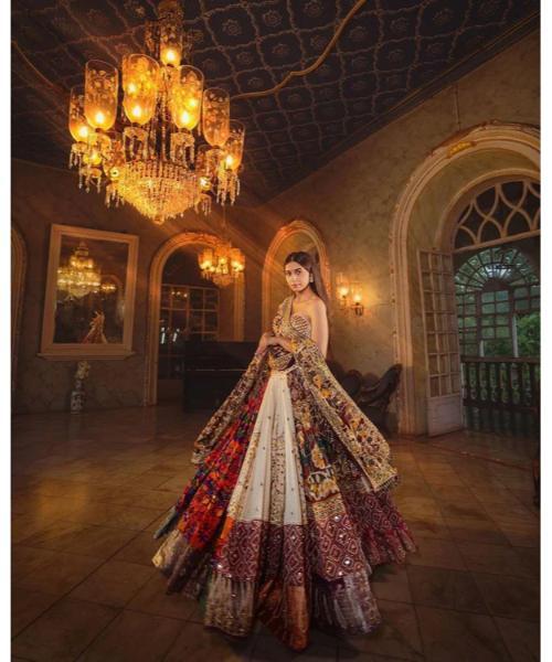 Muslin Mirror Work with digital print Navratri Special Chaniya Choli