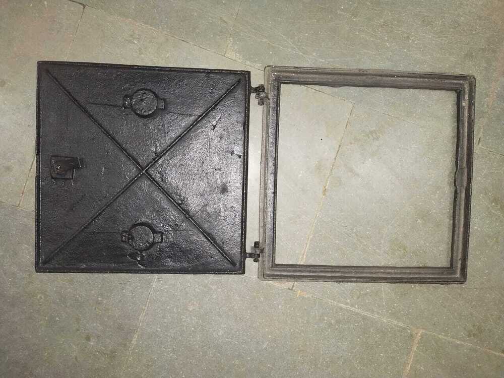 Casting Iron Earth Pit Cover 18x18 - Durable Cast Iron Material, Ample Coverage For Larger Earthing Pits, Protects Against Environmental Elements