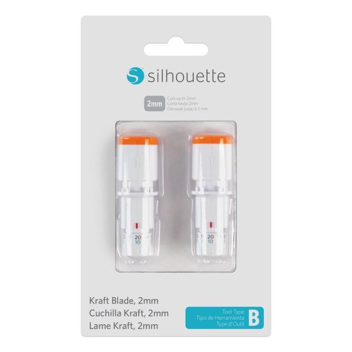 Silhouette Cameo 4 1 & 2mm Kraft Blade For Chipboard, Acetate, Leather, And Craft Foam Cutting - Color: White