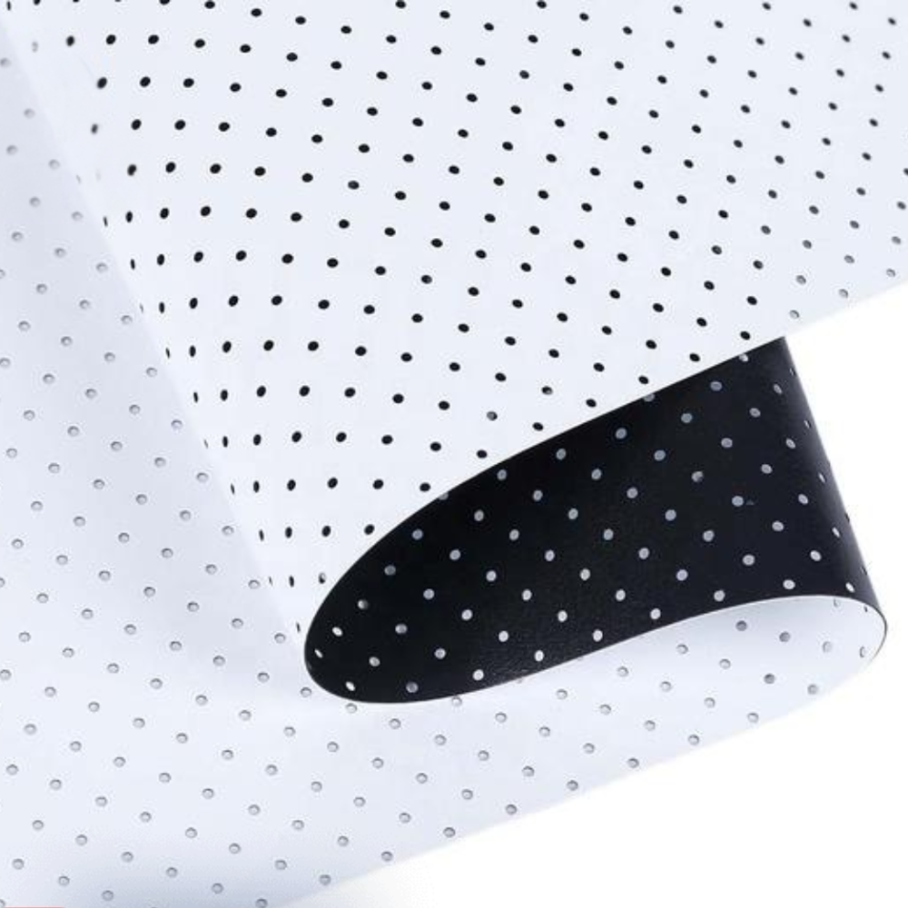 UltraHD White Perforatd fabric