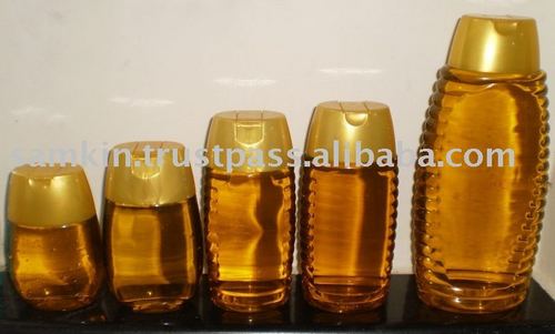 पीपी और पालतू शहद की बोतलें