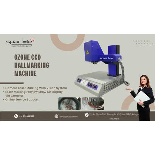 Laser Hallmarking Silver Jewellery Ozone Ccd Machine - Accuracy: High Precision %