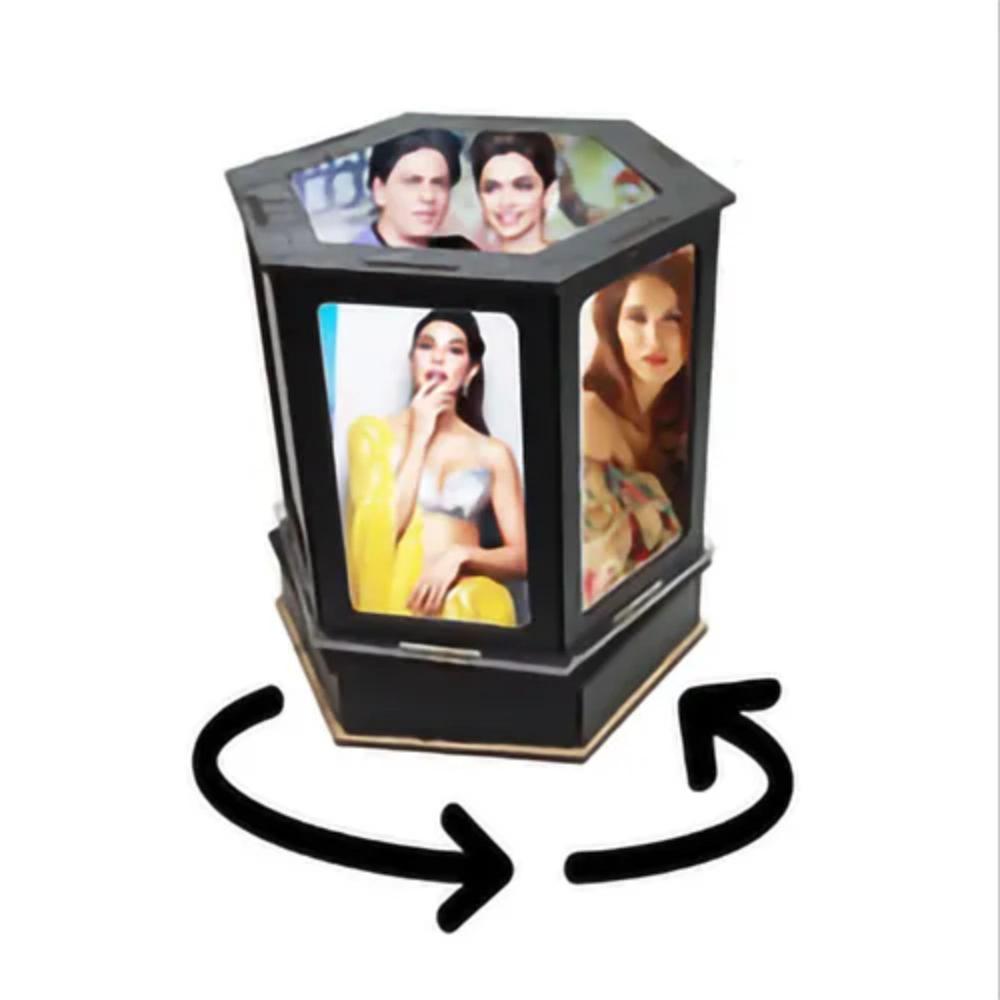 Rotating Hexagonal Lamp - Color: Multicolor