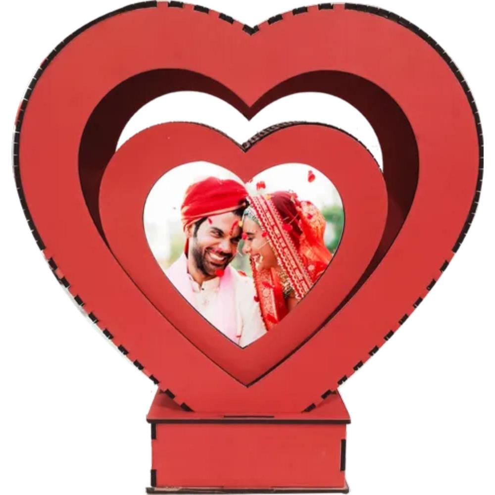 Double Heart Revolving Lamp