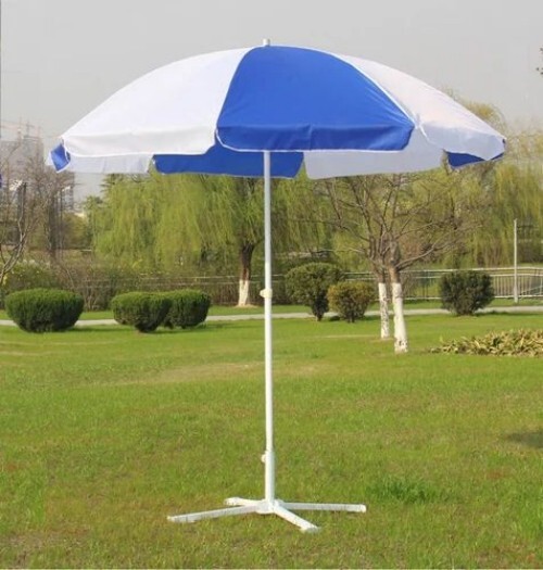 Garden Umbrella With Wood Frame - Color: Multicolor