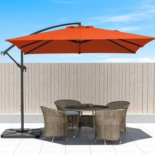 Garden Umbrella With Wood Frame - Color: Multicolor