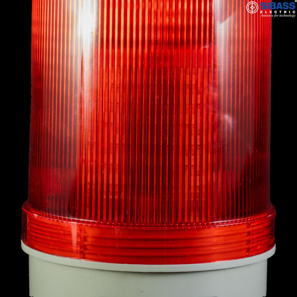 Revolving Light Polycarbonate Cover With Buzzer Se-1103Wj - Color: Red