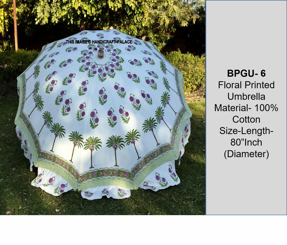 Printed Garden Umbrella - Color: Customized