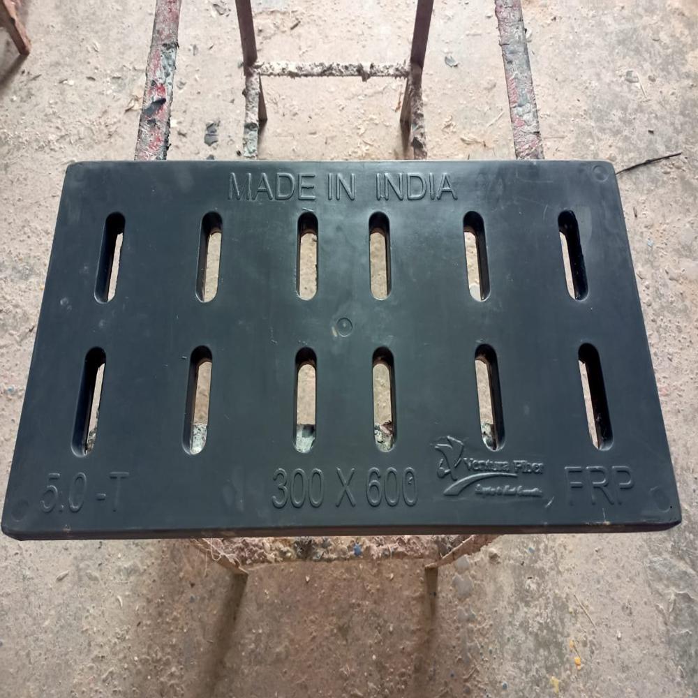 Frp Gully Cover - 300 X 600 Mm, 5 Ton Load Capacity | Heavy-duty, Corrosion-resistant, Lightweight, Non-conductive, Weatherproof