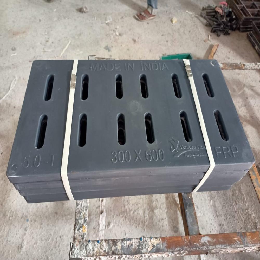 Frp Gully Cover - 300 X 600 Mm, 5 Ton Load Capacity | Heavy-duty, Corrosion-resistant, Lightweight, Non-conductive, Weatherproof