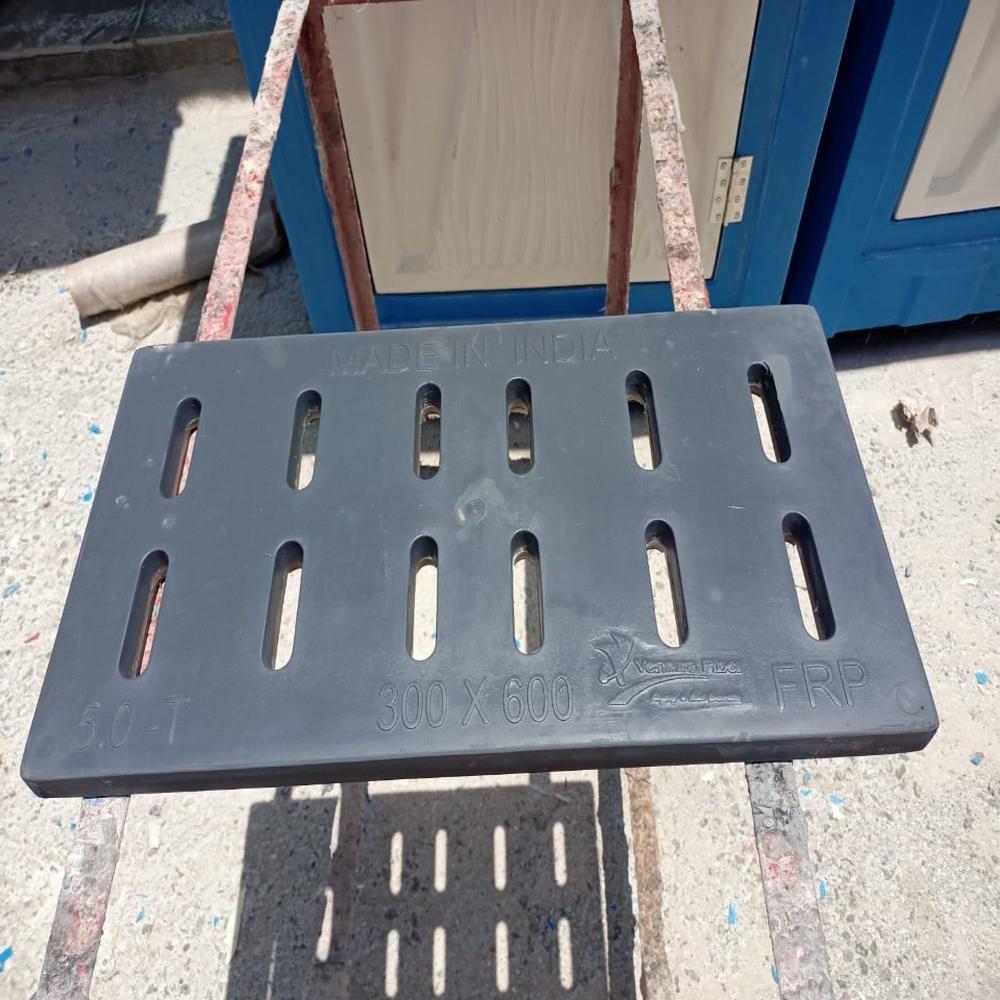 Frp Gully Cover - 300 X 600 Mm, 5 Ton Load Capacity | Heavy-duty, Corrosion-resistant, Lightweight, Non-conductive, Weatherproof