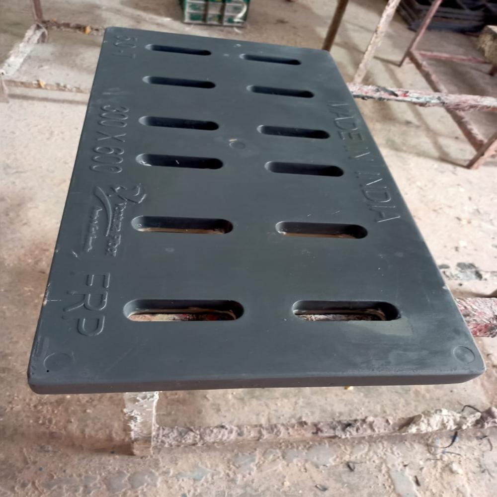 Frp Gully Cover - 300 X 600 Mm, 5 Ton Load Capacity | Heavy-duty, Corrosion-resistant, Lightweight, Non-conductive, Weatherproof