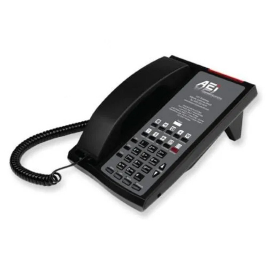 Aei Single-Line Analog Corded Speakerphone - Color: Black