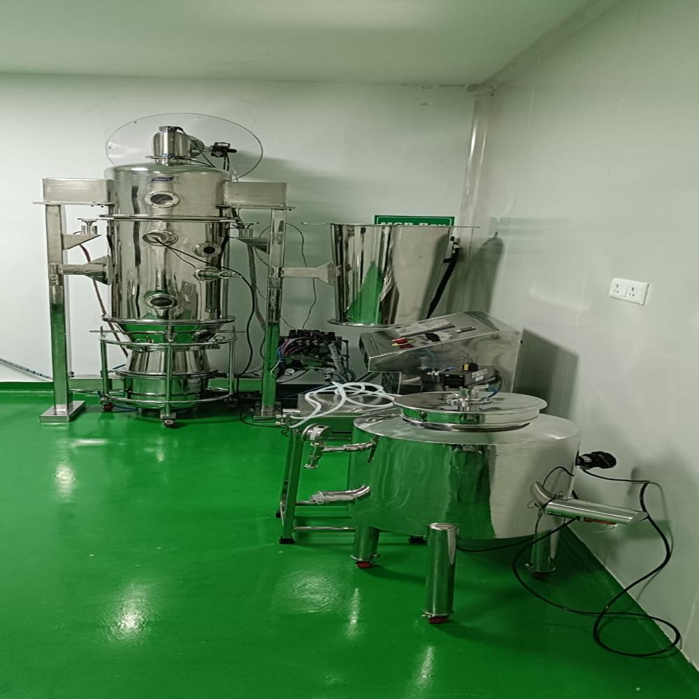 Extruder, Spherionizer And Wruster Coater - Color: Silver