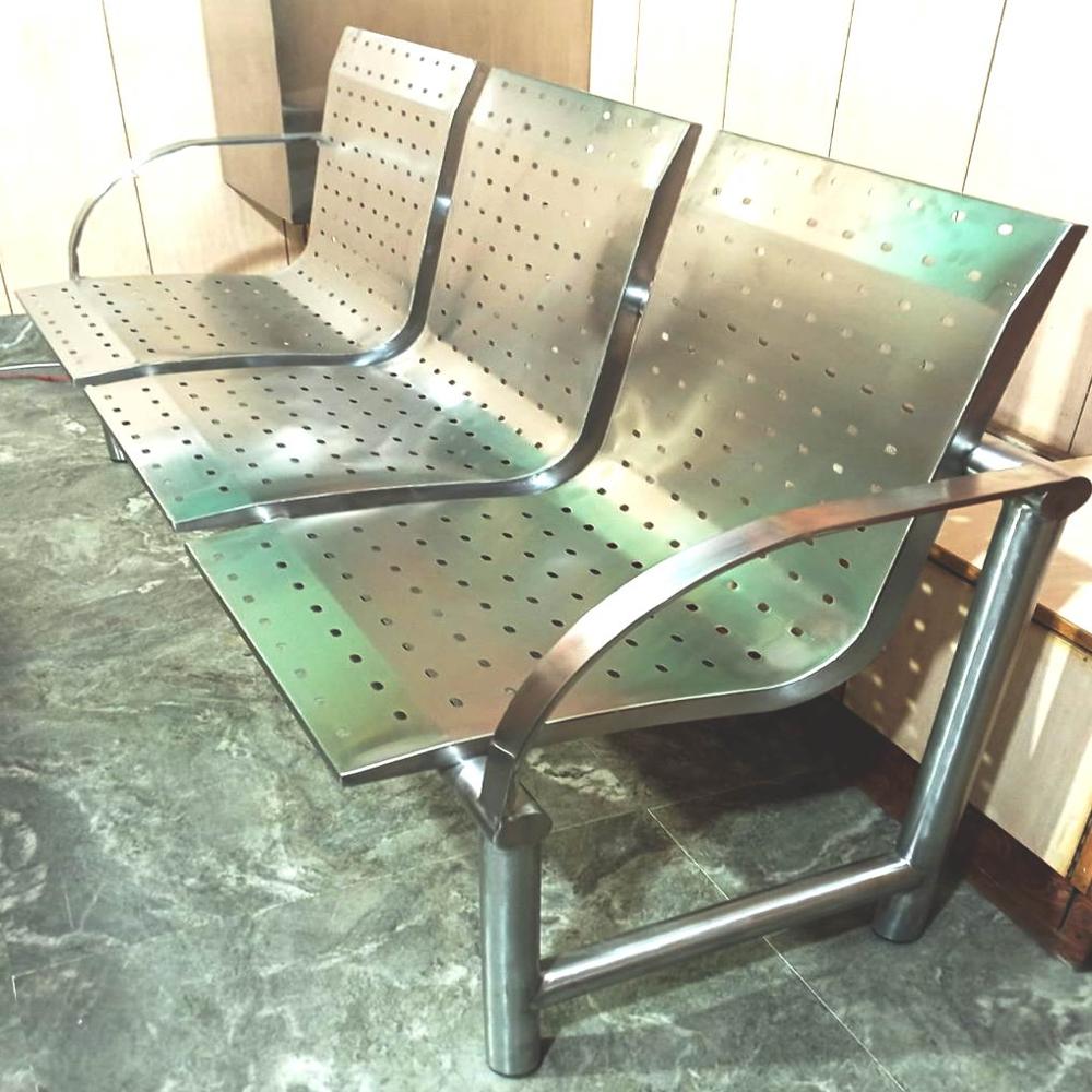 3 Seater Waiting Chair - Color: Silver