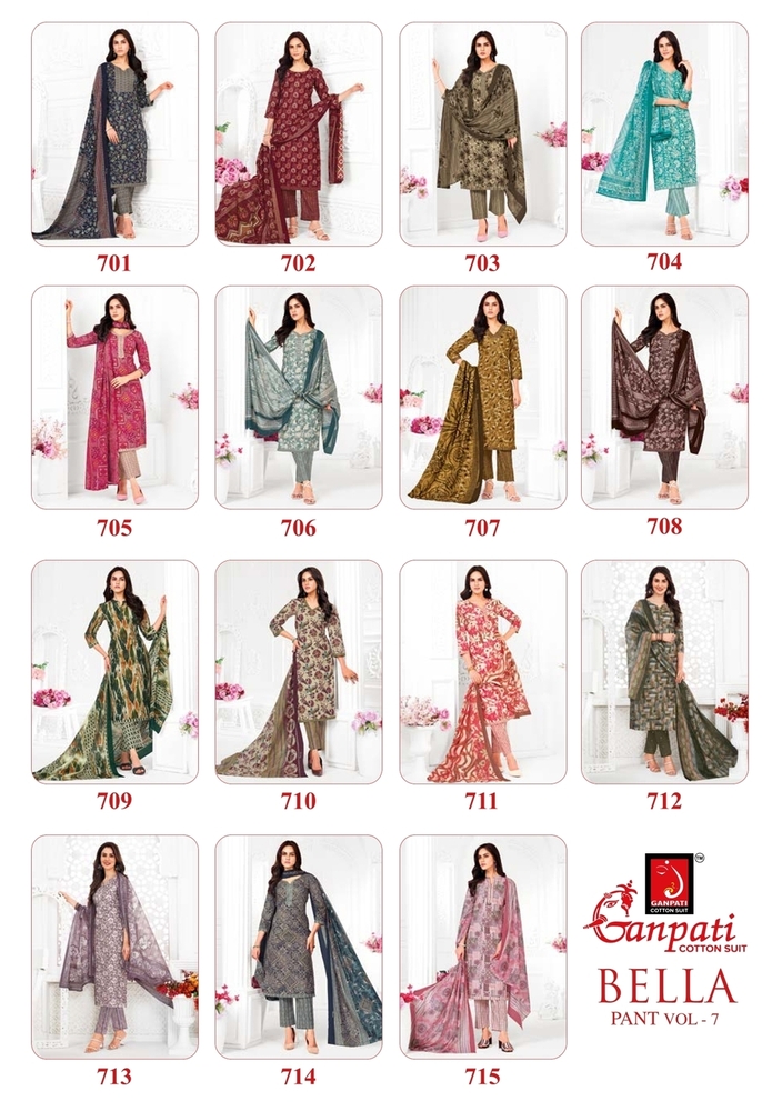Ganpati Bella Vol-7  Dress Material