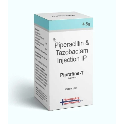 Piperacillin And Tazobactam Injection IP - 4.5 g Liquid Formulation | Broad-Spectrum Antibiotic Composition, Cool & Dry Storage Instructions