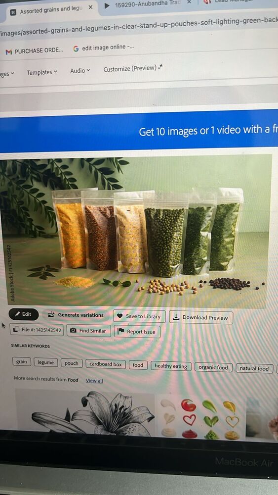 Millets Packaging Pouch - Color: Multiple