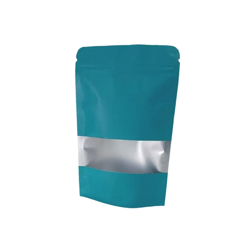 Matte Sky Blue Stand Up Zipper Pouch