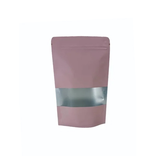 LDPE गुलाबी ज़िपर पाउच