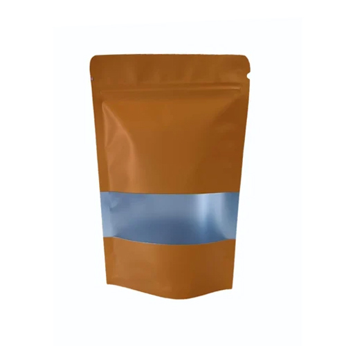 LDPE Matte Orange Zipper Pouch
