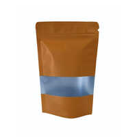 Ldpe Matte Orange Zipper Pouch - Color: Multiple