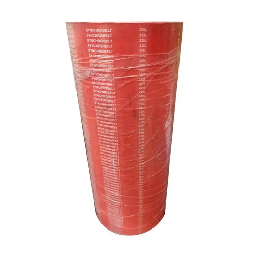 Red Rubber Coated Timing Belt - Hardness: Soft