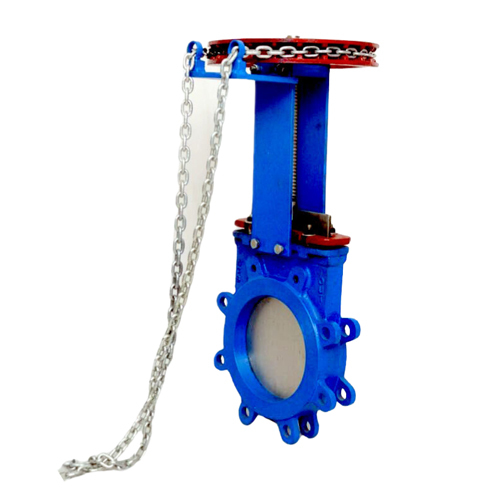 Knife Edge Gate Valve - Color: Blue