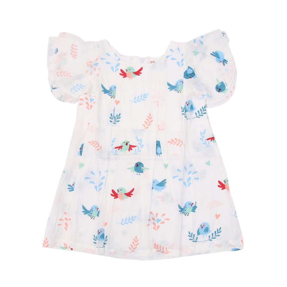 Organic Cotton Butterfly Sleeve Frock