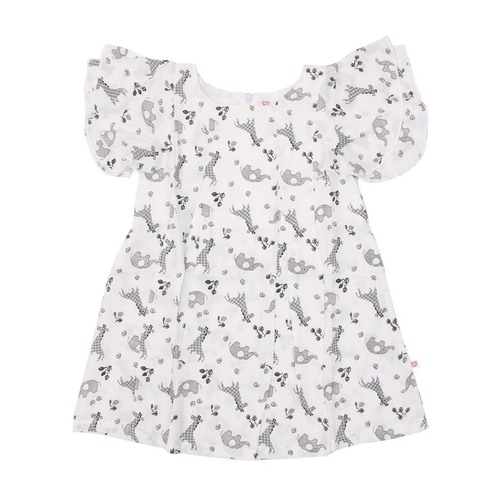 Organic Cotton Butterfly Sleeve Frock