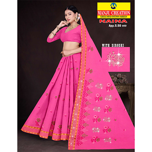 Naina Cotton Saree - Feature: Washable