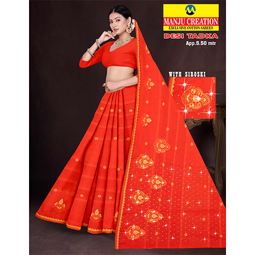 Desi Tadka Cotton Saree