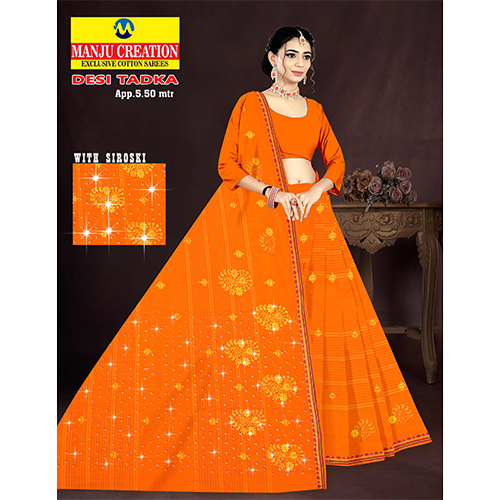 Desi Tadka Cotton Saree