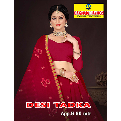 Desi Tadka Cotton Saree
