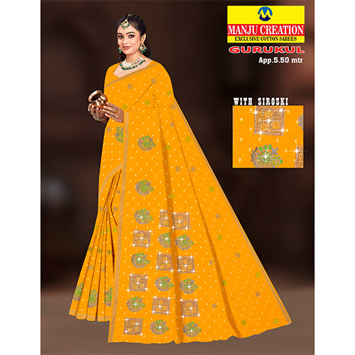 Gurukul Cotton Saree