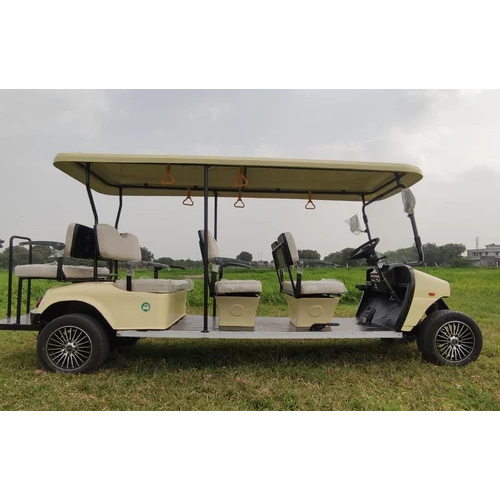 White Golf Cart
