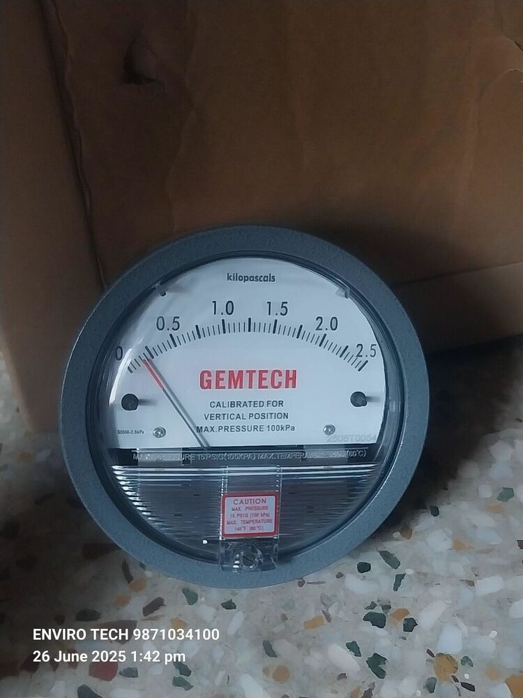 GEMTECH Differential Pressure Gauge Distributor From Meerut Uttar Pradesh