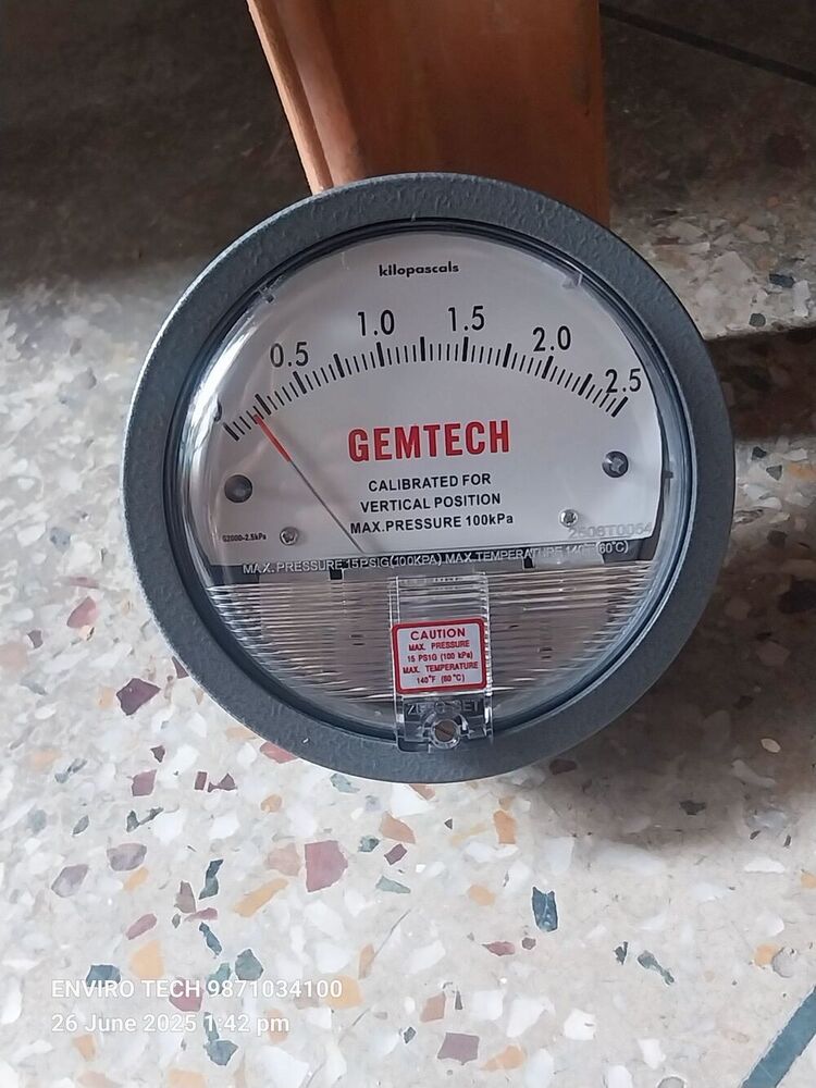 GEMTECH Differential Pressure Gauge Distributor From Meerut Uttar Pradesh